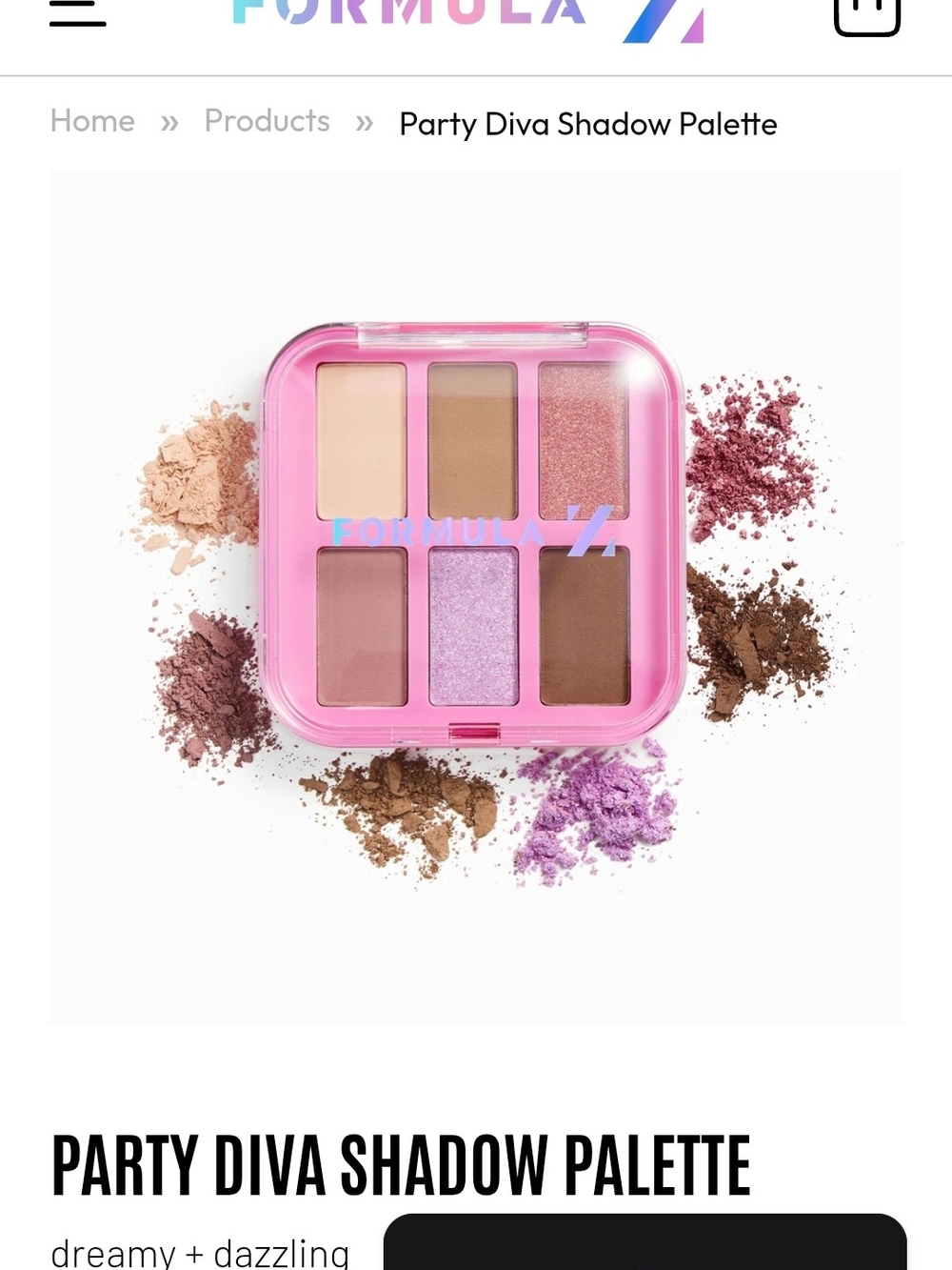Formula Z Party Diva Shadow Palette-Dreamy & Dazzling